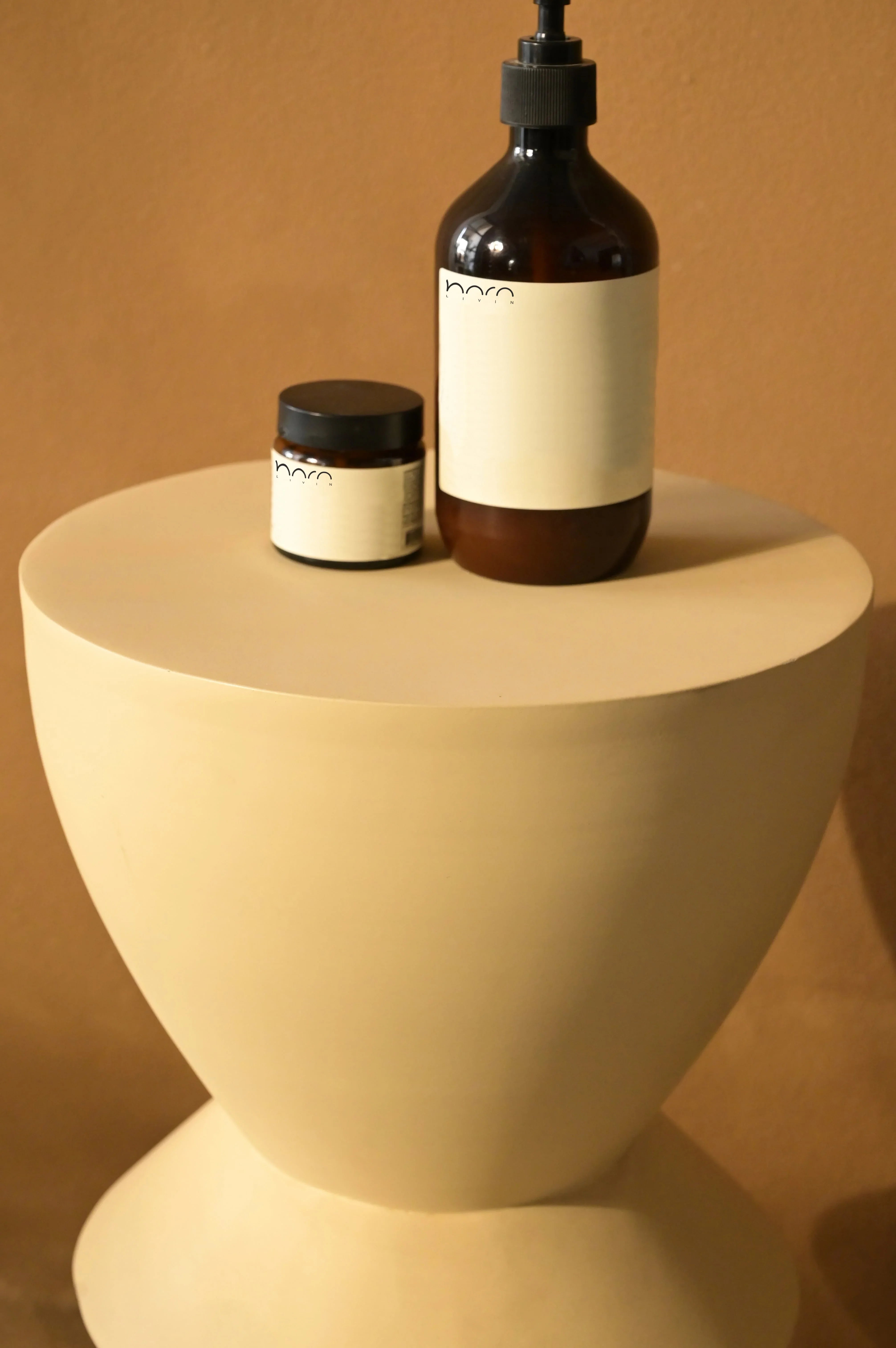 Oriel Sculptural Side Table for Living Room | Designer Accent Table