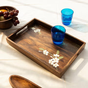 Bella Mango Wood Serving Tray | Snacks Serving Tray for Home Kitchen & Cafe -Pack 1
