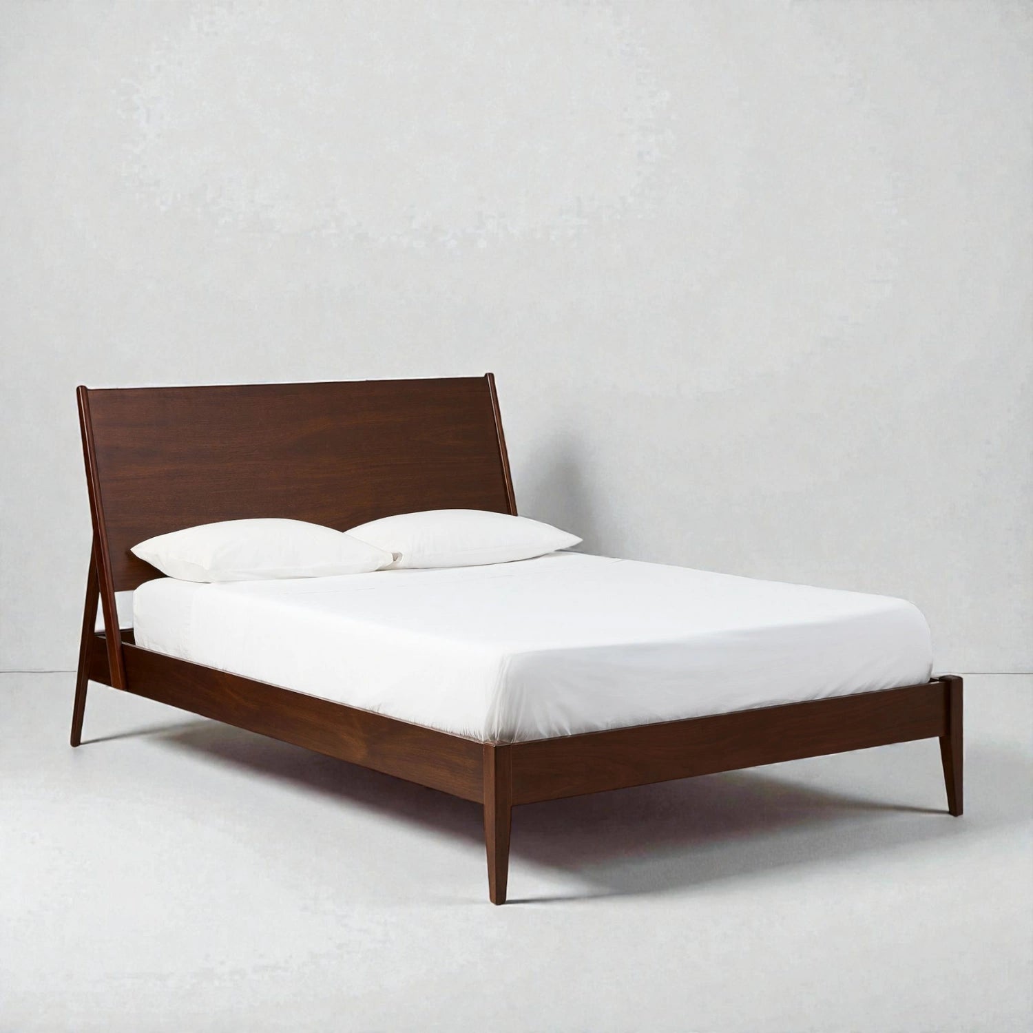 Bright Solid Teak Wood And Fabric Upholstery