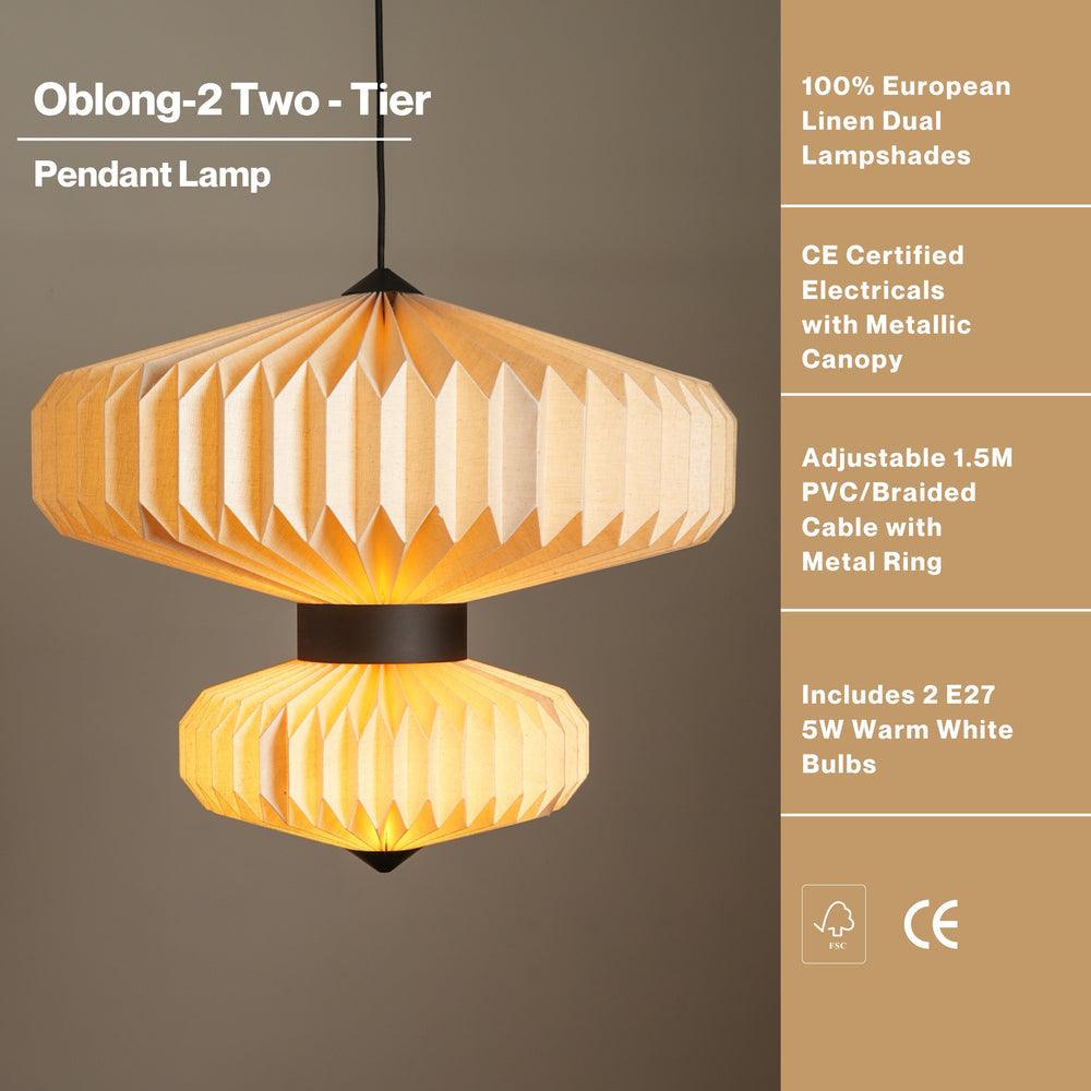 Oblong-2 Two - Tier Pendant Lamp