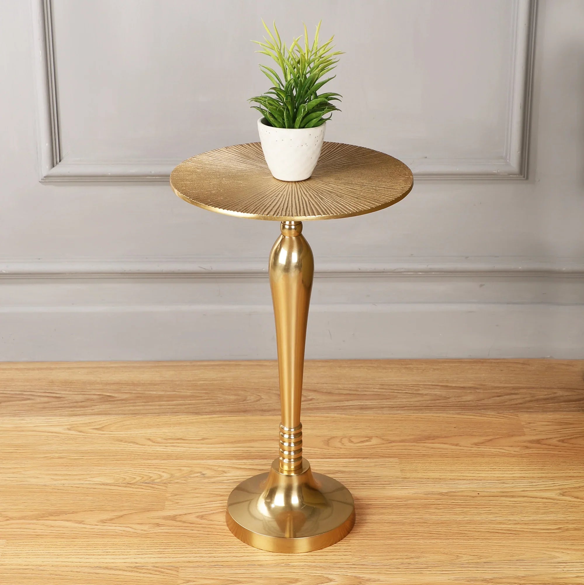 The Carla Side Table By In Classical Design In Raw Finish