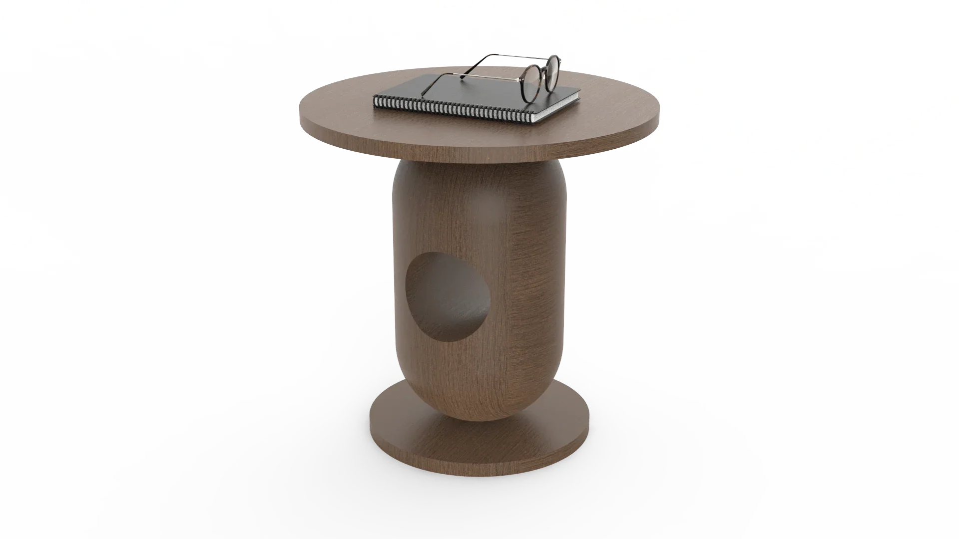 Anthill Teak Wood Side Table | Handcrafted Solid Wood Accent Table for Living Room | End Table