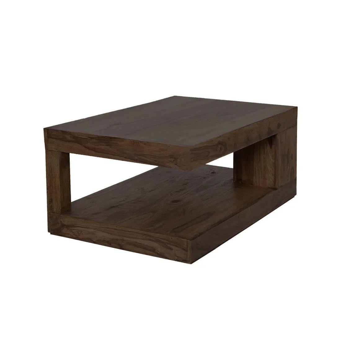 Sheesham Wood Coffee Table in Honey and Walnut Finish | Center Table for Living Room