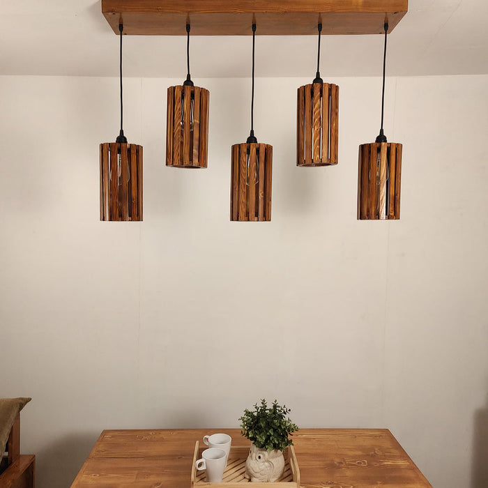 Casa Wooden 5 Series Hanging Light