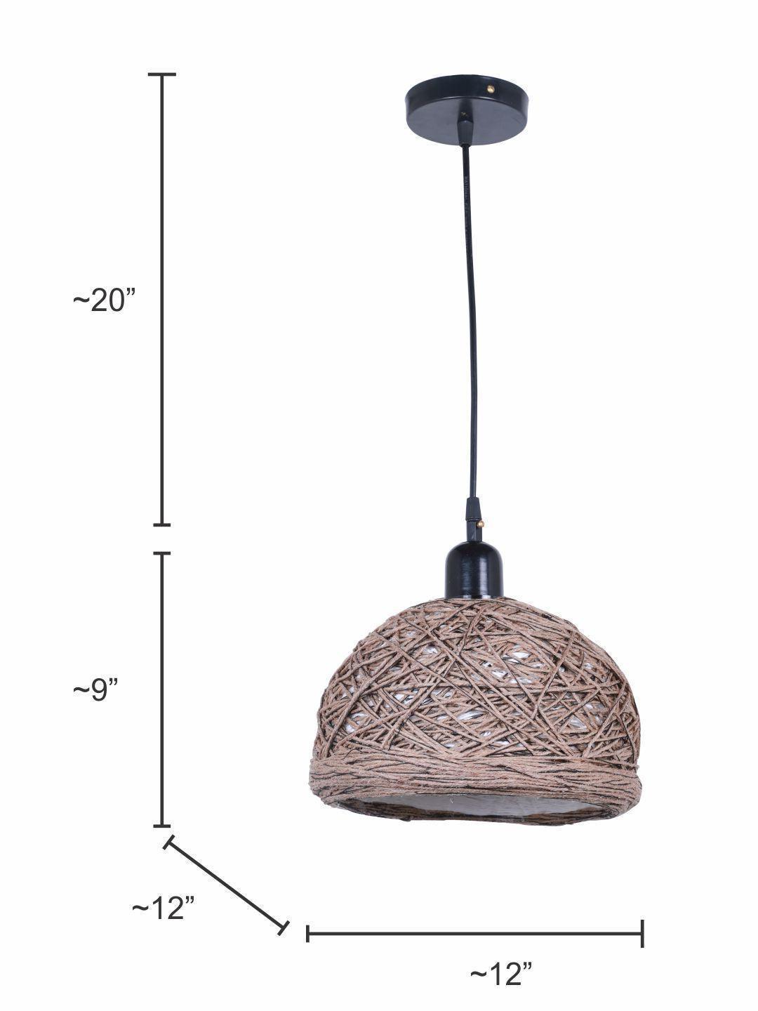 Bowl Shaped Modern Pendant Light Brown Ceiling Hanging Light Lamp