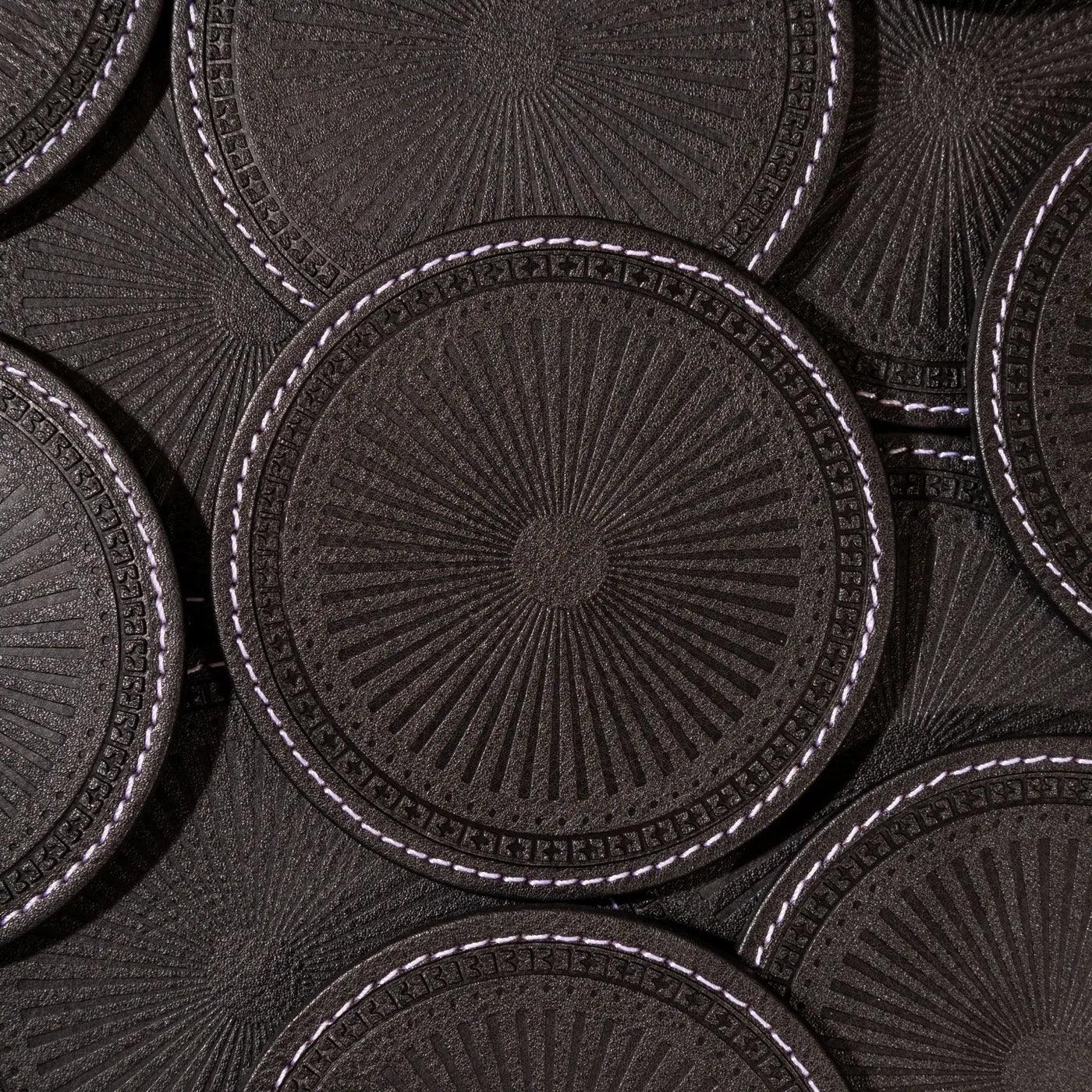 Sepia Homes | Aura Leather Coaster Set – Stylish Surface Protection