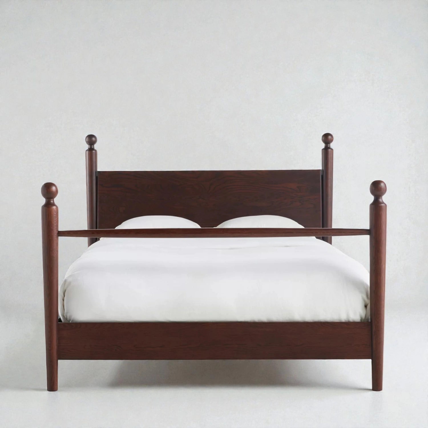 Roman Solid Teak Wood King Size Bed