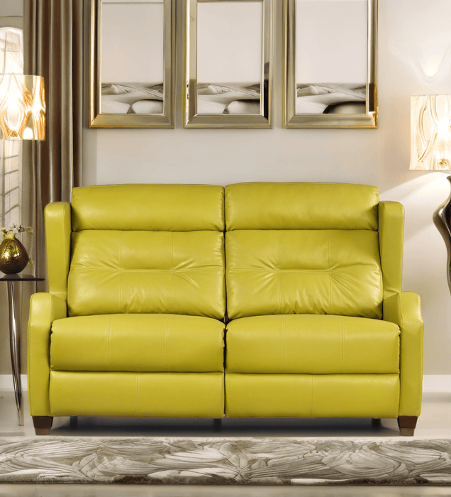 Athen Motorized Recliner Anti Scratch Faux leather High tech Modern design Sofa in Lime green Colour