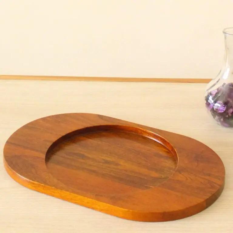 Oval Ellipse Serving Tray |  Mango Wood