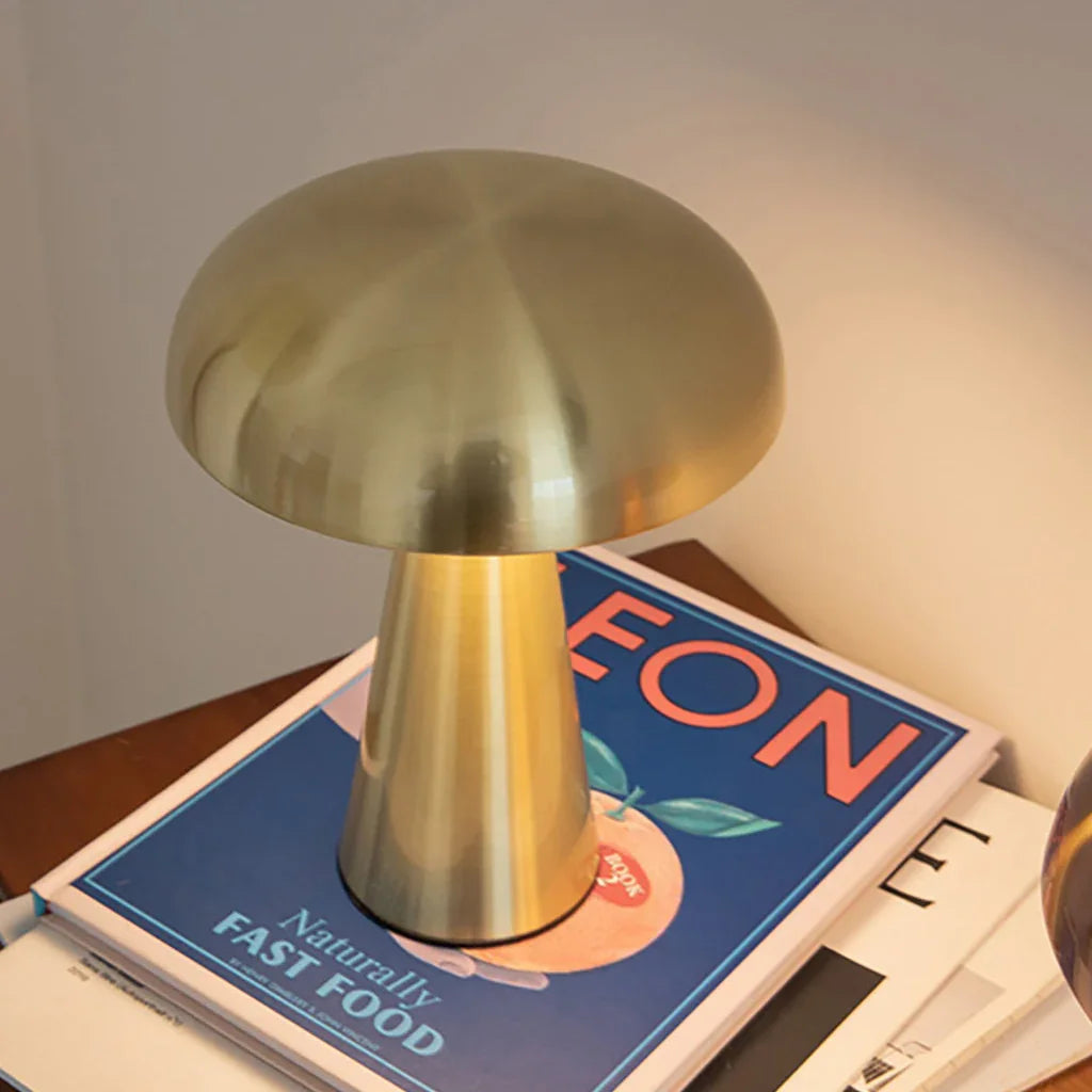Porcini Wireless LED Table Lamp for Living Room | Rechargeable Touch Dimmable Bedside Lamp