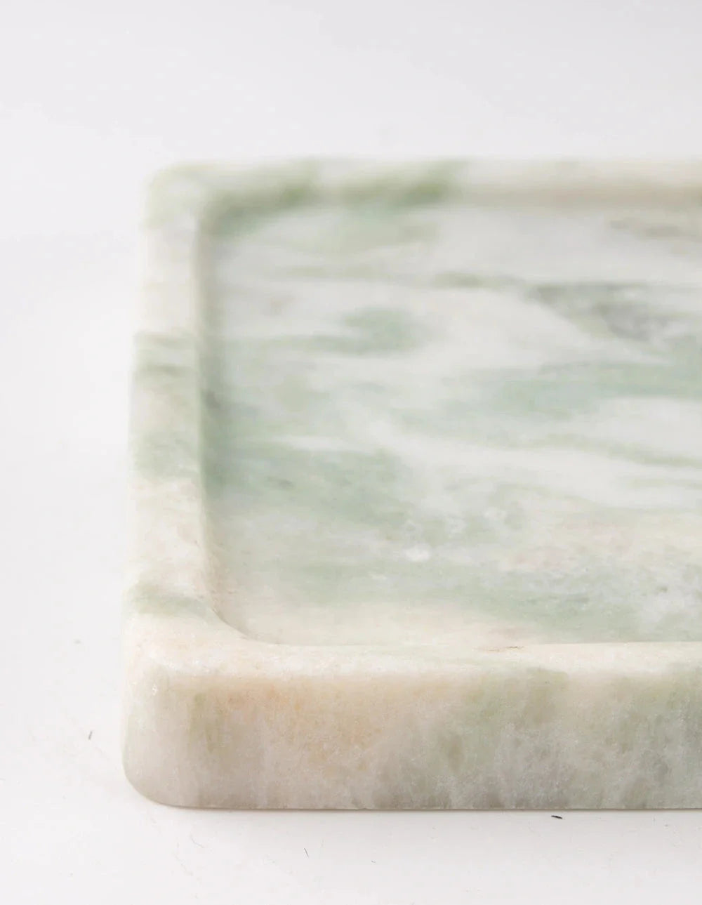 Form Marble Tray - White & Green