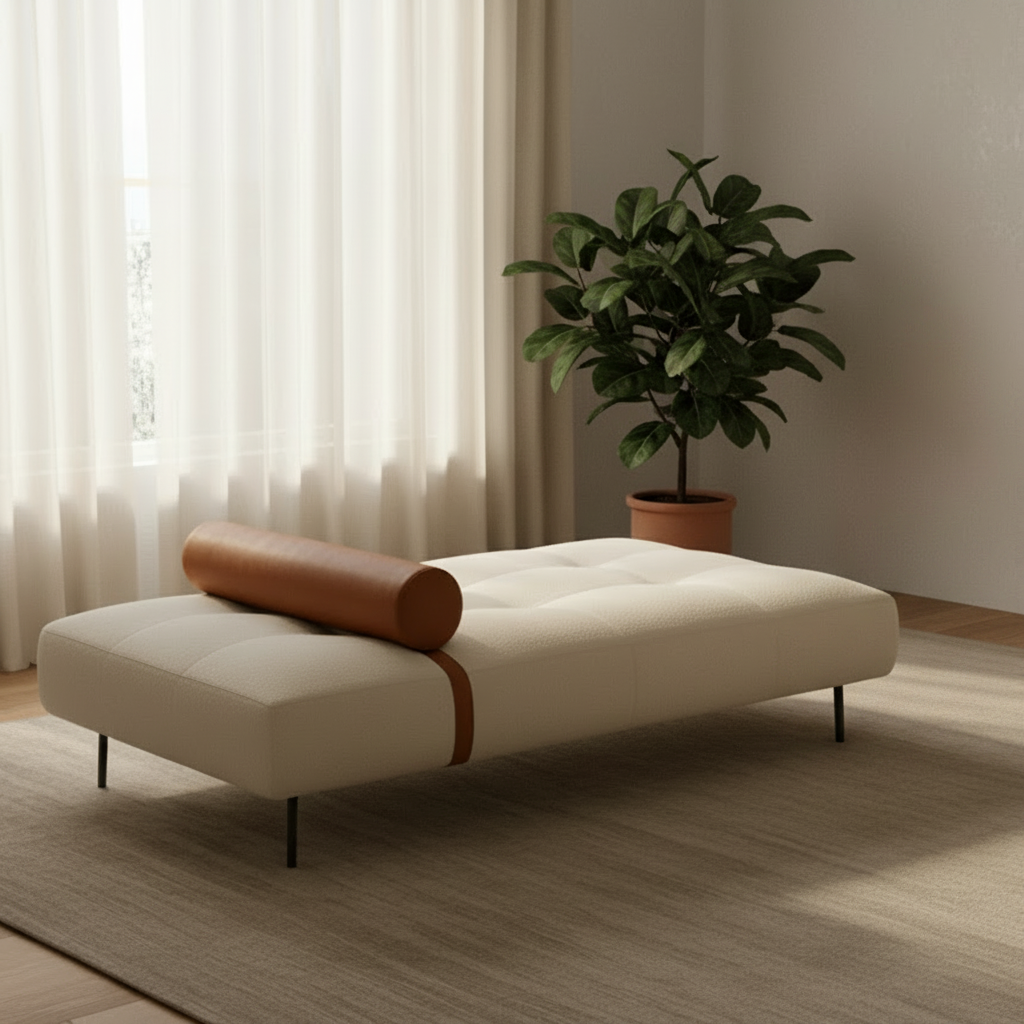 Holvane Metal & Fabric Upholstery Chaise/Daybed