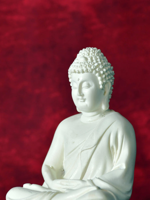 White Resin Buddha