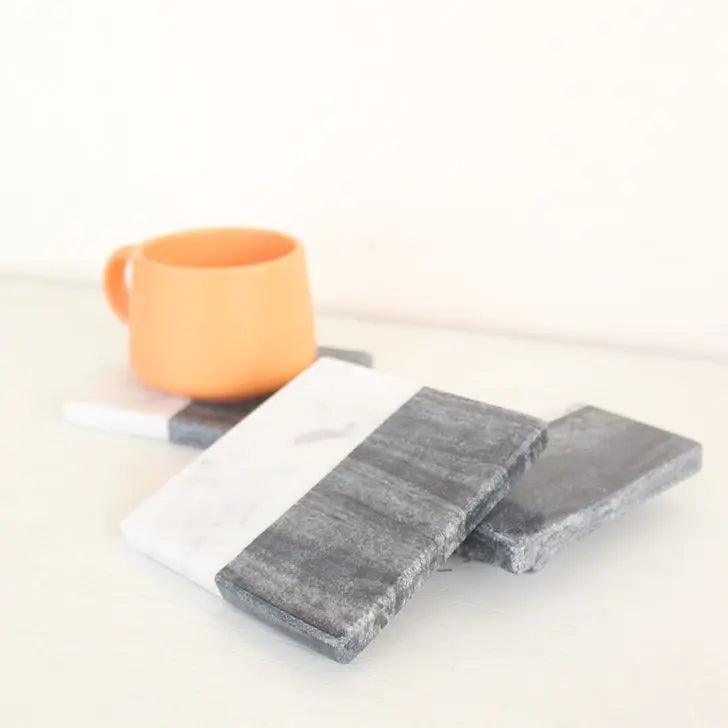 Half And Half Coasters | Marble