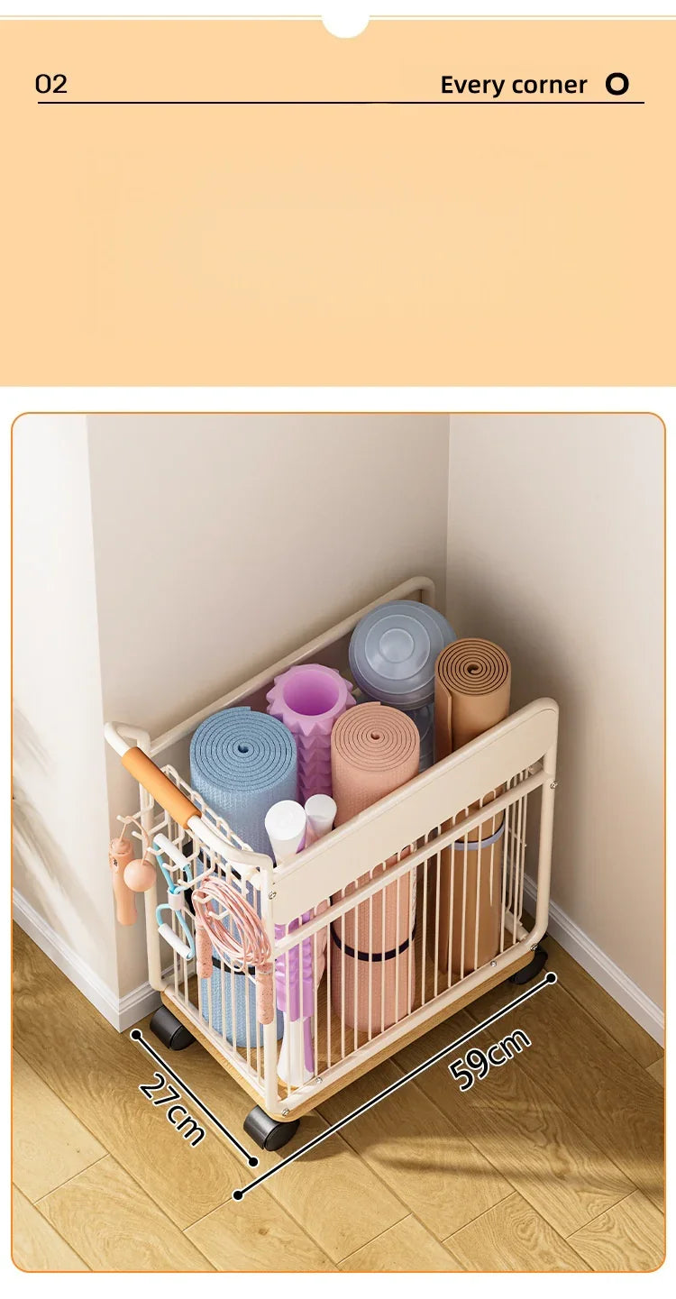 Yoga Equipment Storage Cart