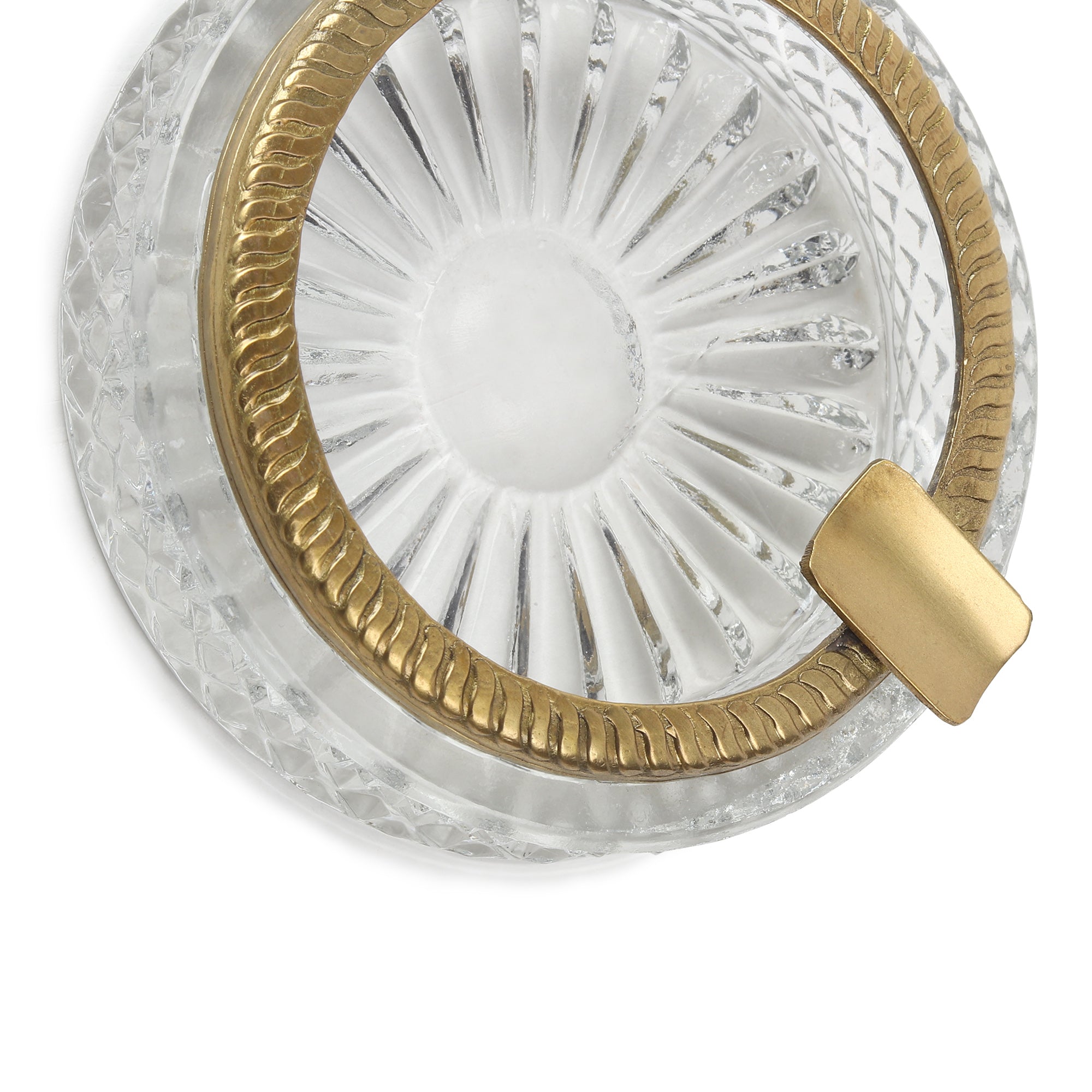 Luxury Crystal Ashtray with Brass Accent | Decorative Ashtray for Home Décor