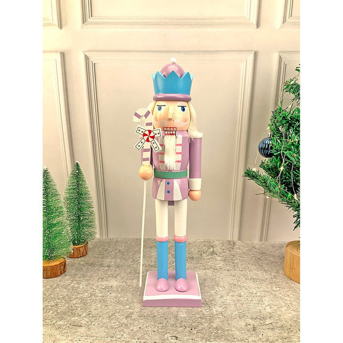 15 Inch Wooden Pastel Balloon Nutcracker Self-Standing Table Decor