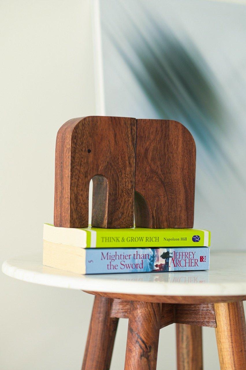 Elephant Bookends | Decorative Book Brackets For Office and Home | Book Stopper