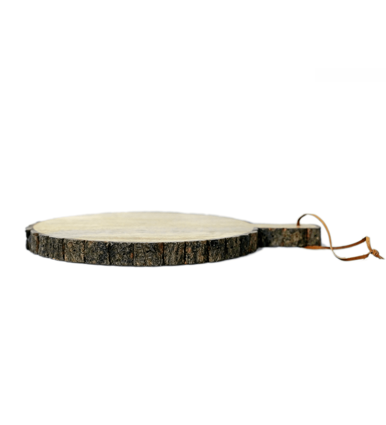 Mango Wood Round Chopping Board with Handle – Multi-Purpose Cutting Board, Serving Tray, and Pizza Platter