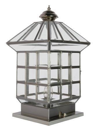 Regal Hut Shaped Beveled Single Outdoor Gate Light
