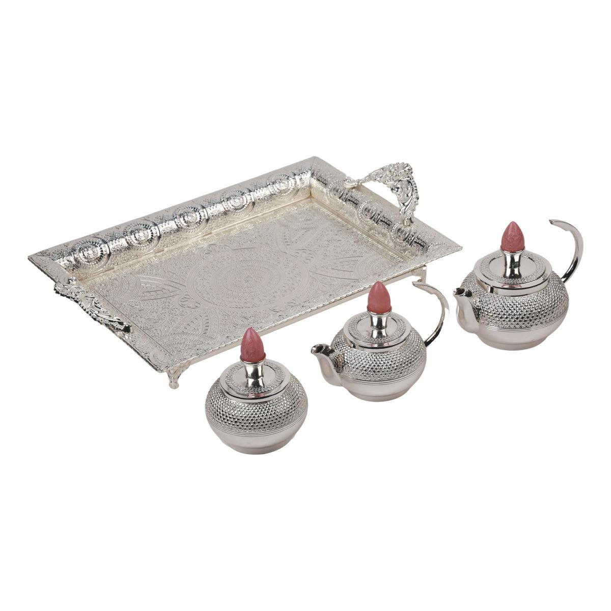 3 piece Tea set with Pink Precious knob