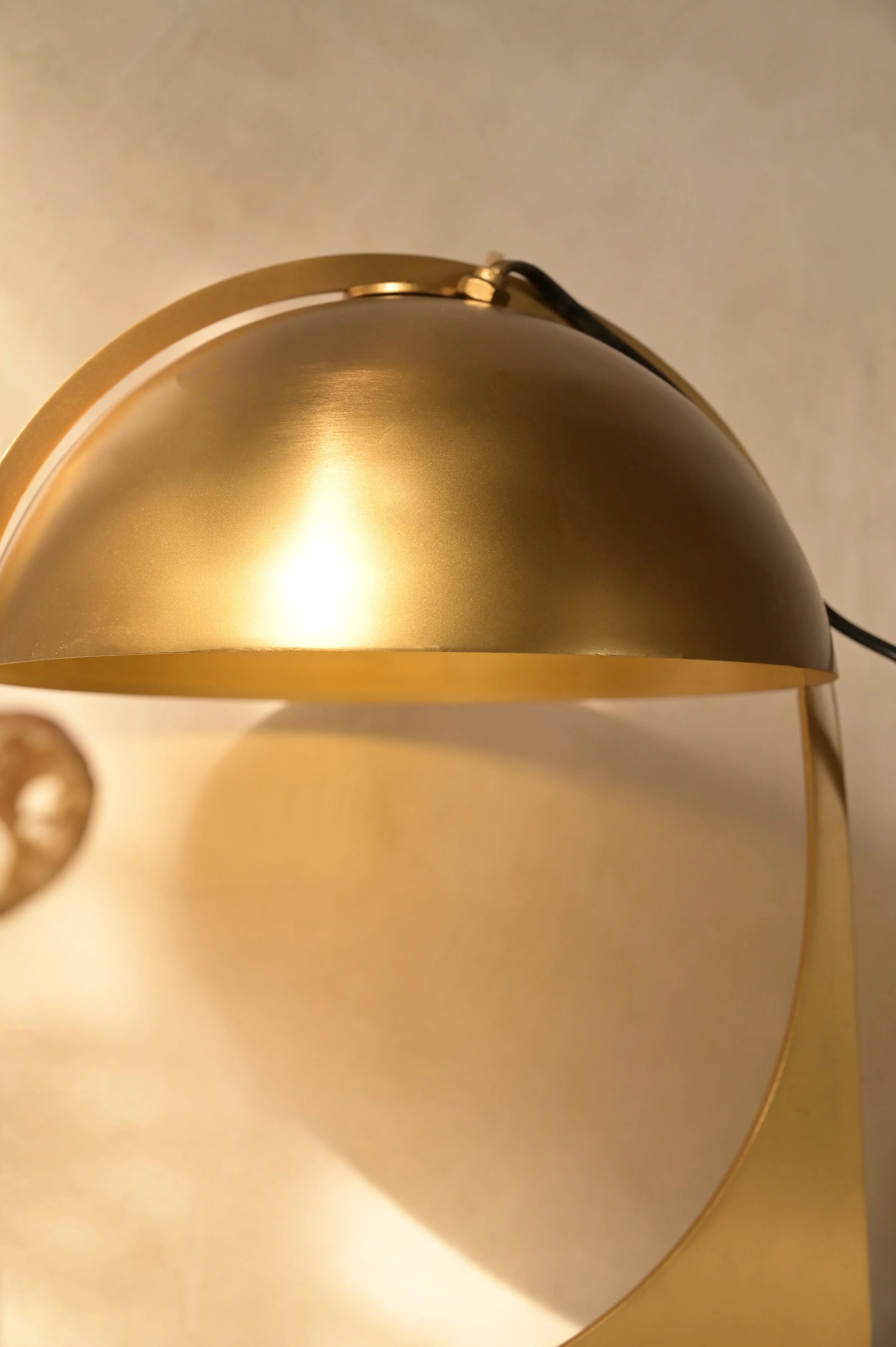 Bask Gold Designer Table Lamp | Metal Bedside & Desk Lamp for Living Room & Home Decor