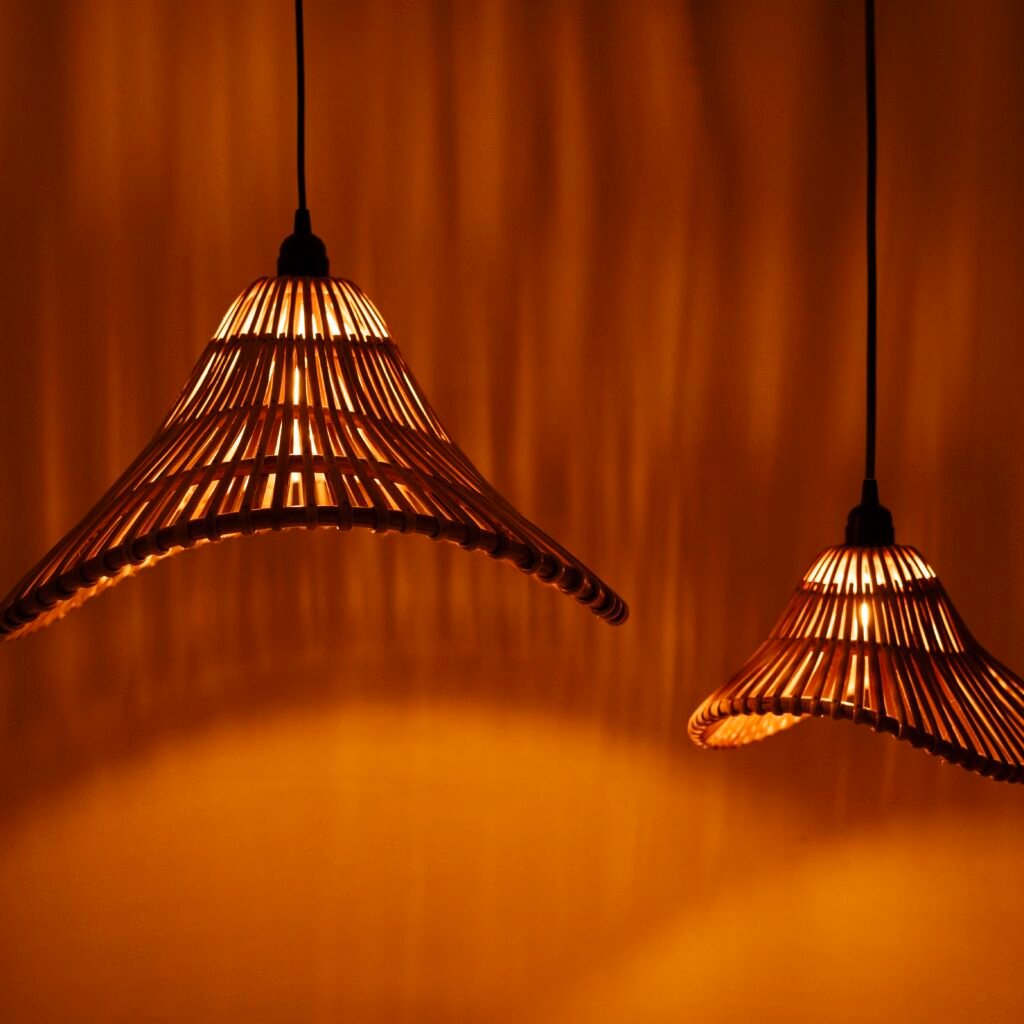 ALO Handwoven Rattan Pendant Lamp | Sculptural Ambient Ceiling Light Lamp