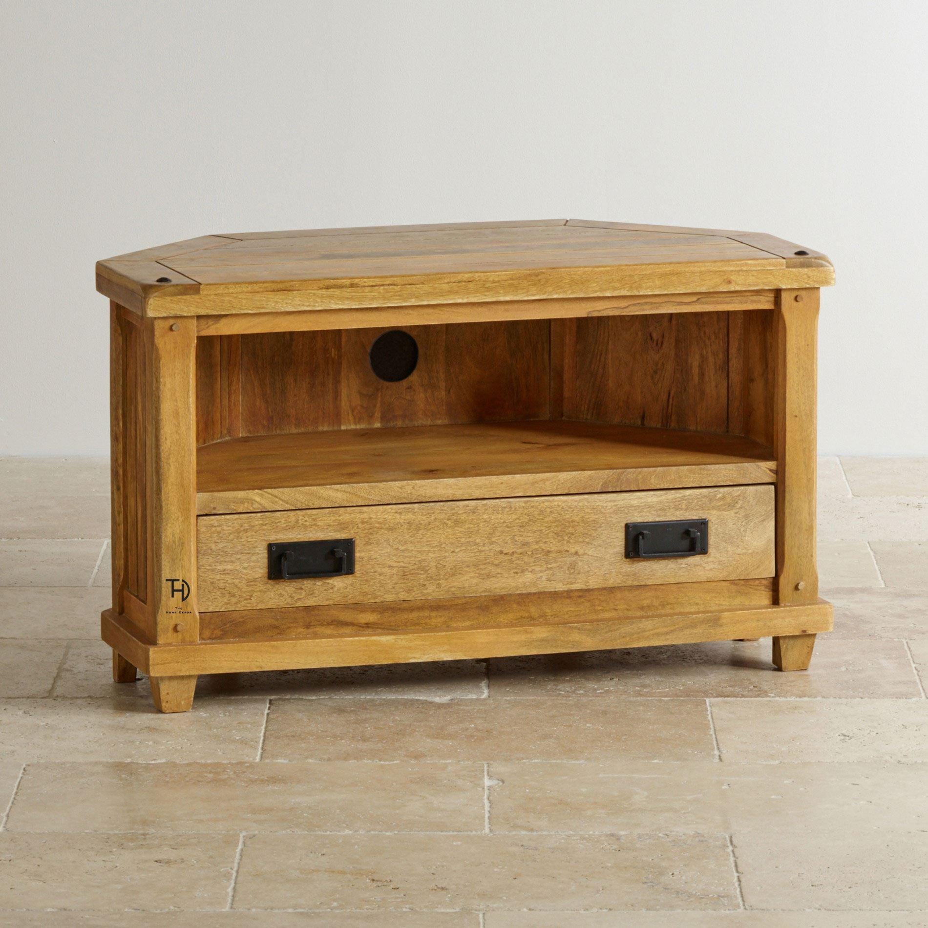 Devi Corner Tv Cabinet | Mango Wood