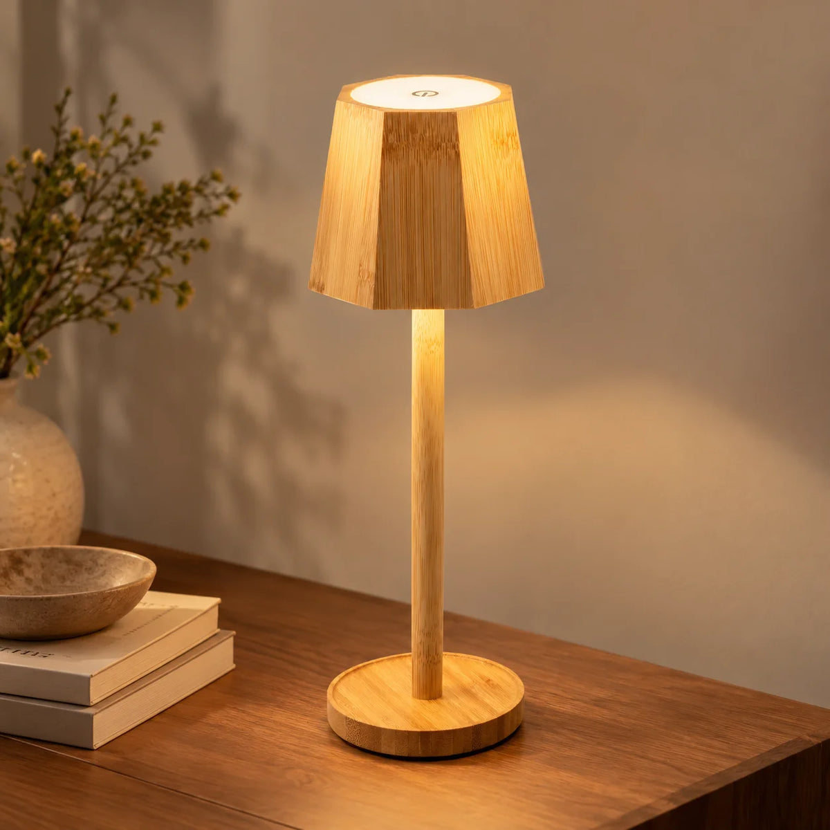 Ellis Wood Lamp | Bamboo