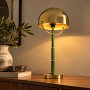 Designer Brass Finish Table Lamp | Modern Premium Desk Lamp for Living Room & Bedroom