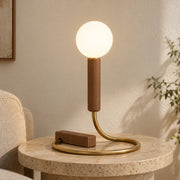 Vasant Table Lamps for Living Room | Teak Wood Modern Designer Table Lamps