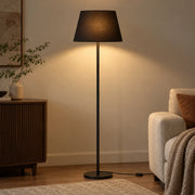 Modern & Sleek Standing Lamp With Black Lampshade | Floor Lamp