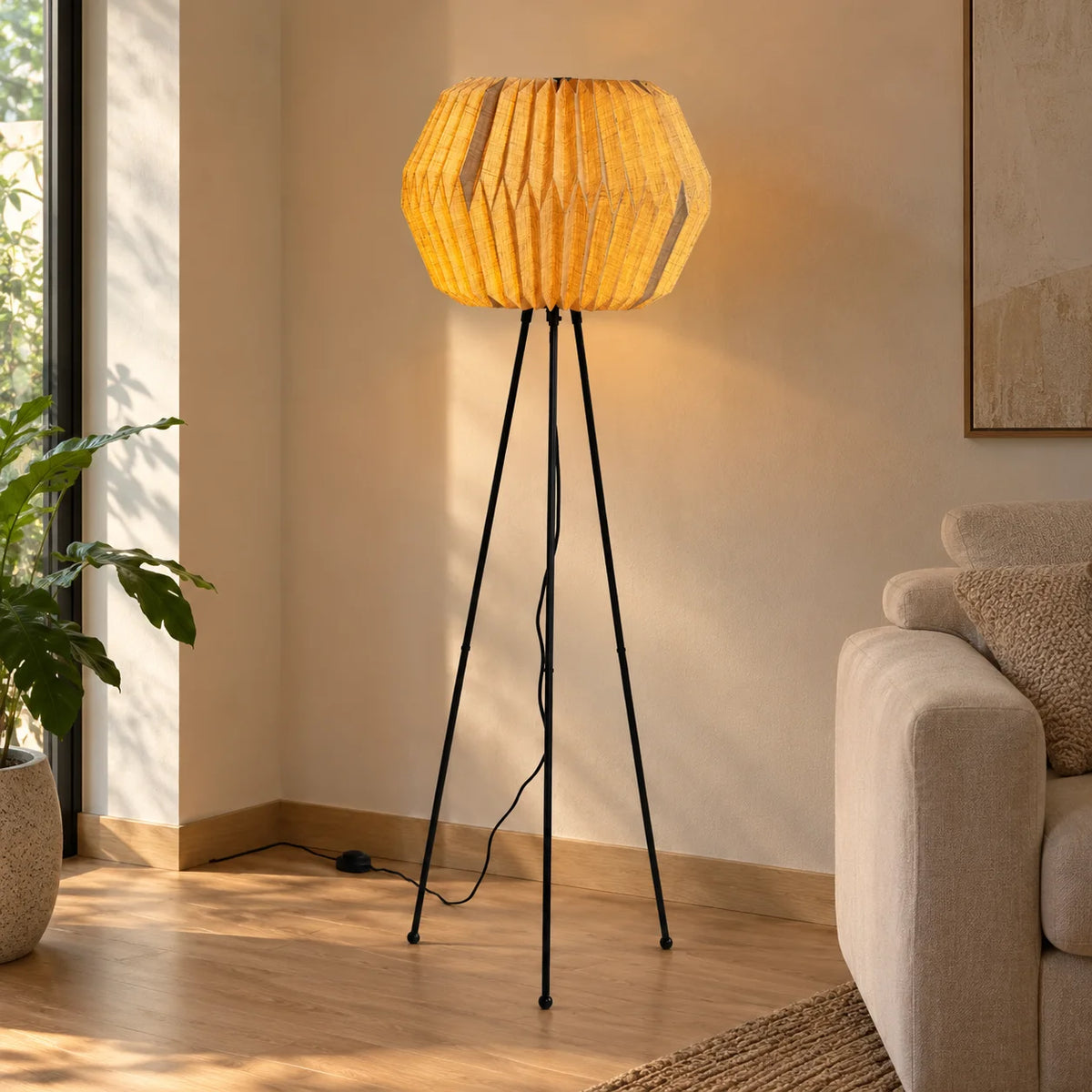 Order Lifo Floor Lamp | Origami Tripod Floor Lampshade