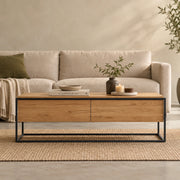 Chambery Solid Wood Center Table | Mango Wood Wooden Center Table for Living Room