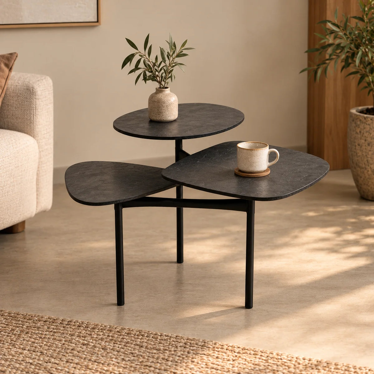 Tumbled Table | Cast Aluminum Mild Steel Veneer