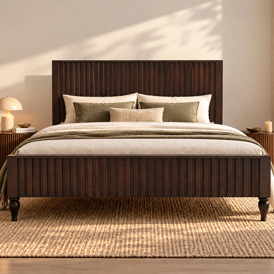 Urbano Solid Sheesham Wood King Size Bed