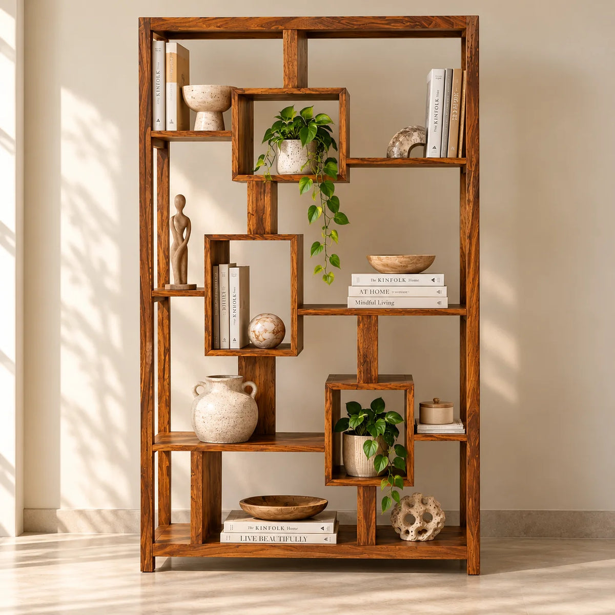 Cyno Honey Bookshelve | Sheesham Wood