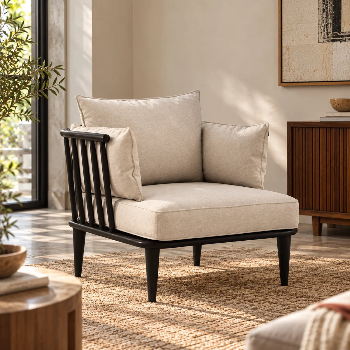 Ascend Wooden Sofa | Lounge Chair/Arm Chair