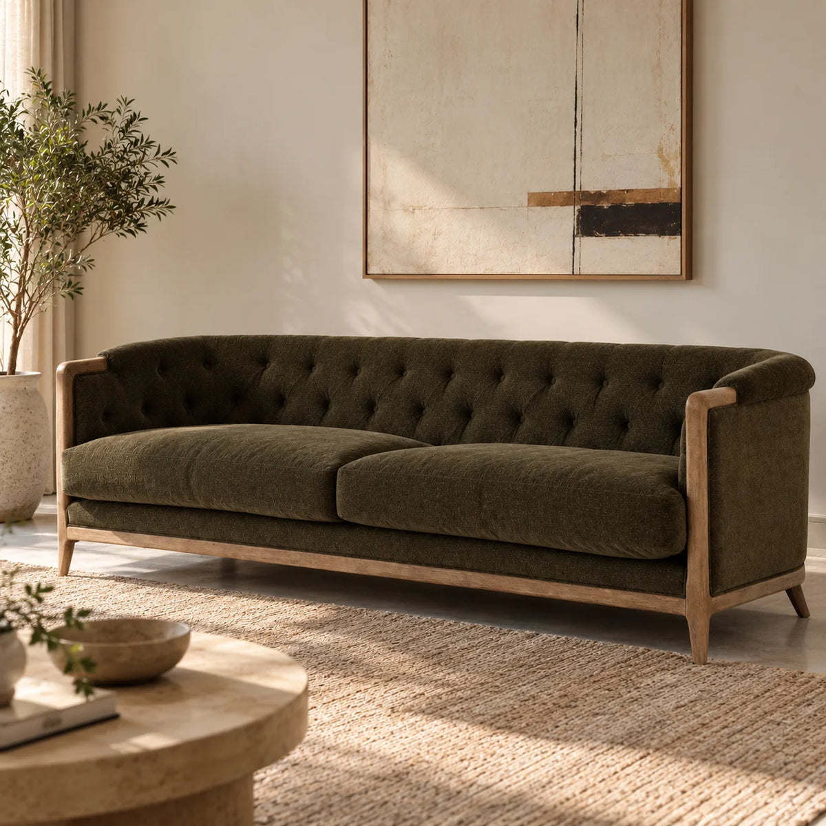 Chelsea Luxurious Fabric Sofa | Solid Wood Sofa for Living Room