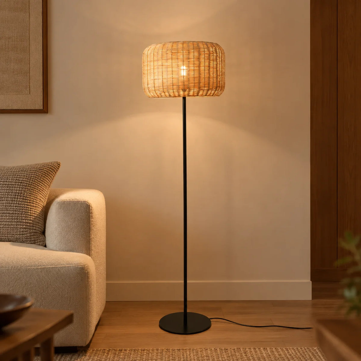 Bird's Nest - Rattan Floor Lamp | Rattan