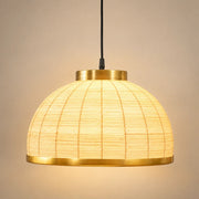 Hanley Metal Dome Pendant Light | Golden Hanging Lamp For Living Room & Home Decor