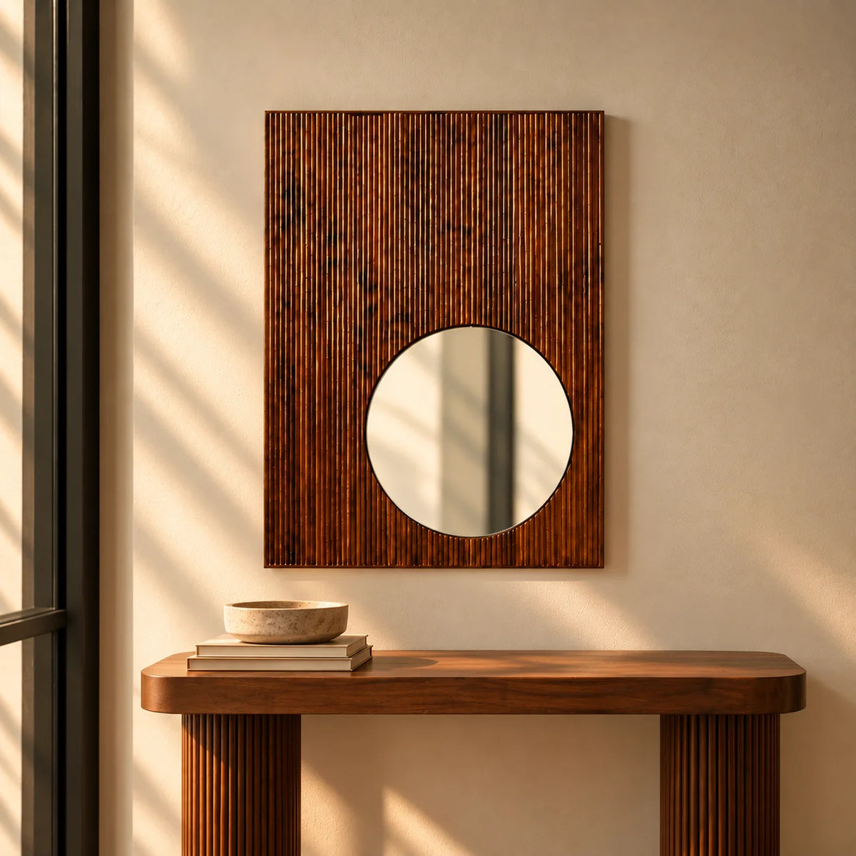 Focal Teak Wall Mirror | Decorative Mirror for Home