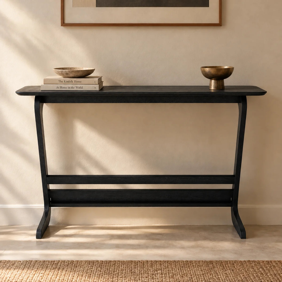 Karayal Wooden Console Table for Living Room | Mango Wood Hallway Table | Entry Table