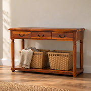 Mid Century Wooden Console Table |  Sheesham Wood