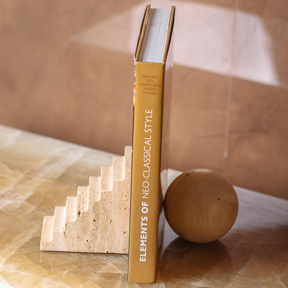 Sphere And Stair Marble Bookend