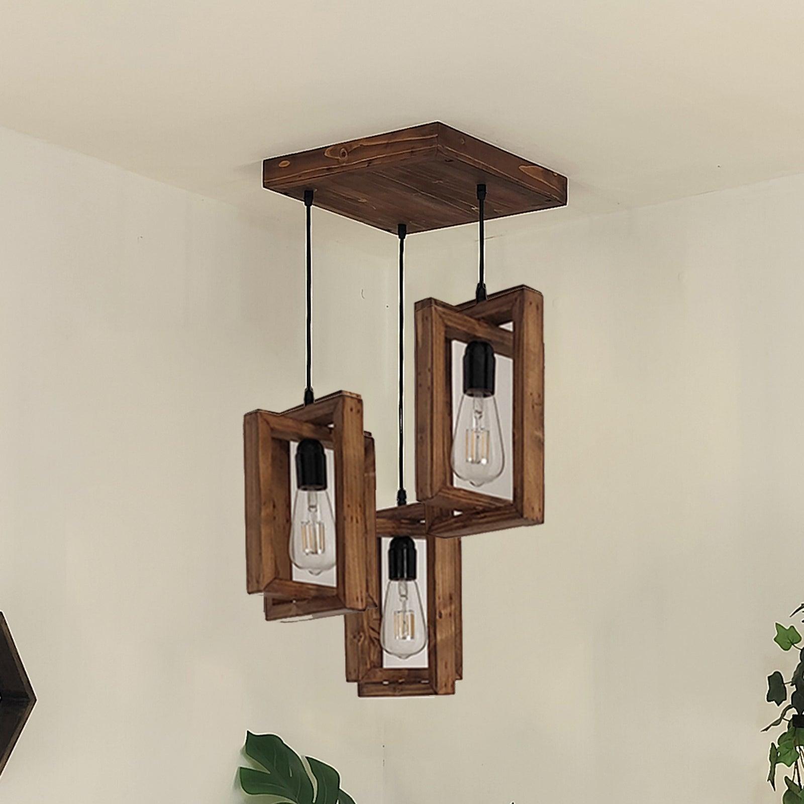 Gyro Brown Cluster Hanging Lamp