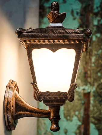 Aluminum casted copper antique finish outdoor wall light