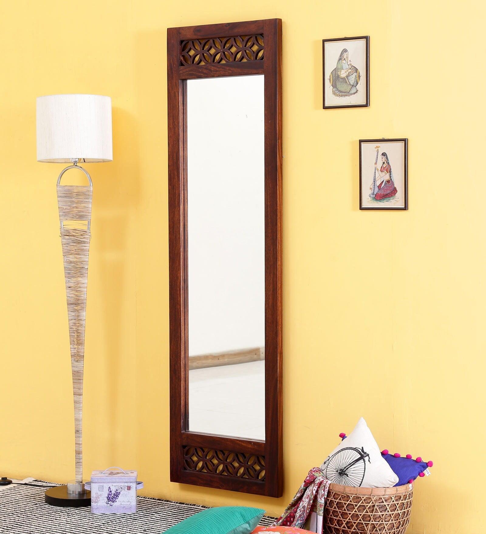 Solid Wood Floor Rested Mirror