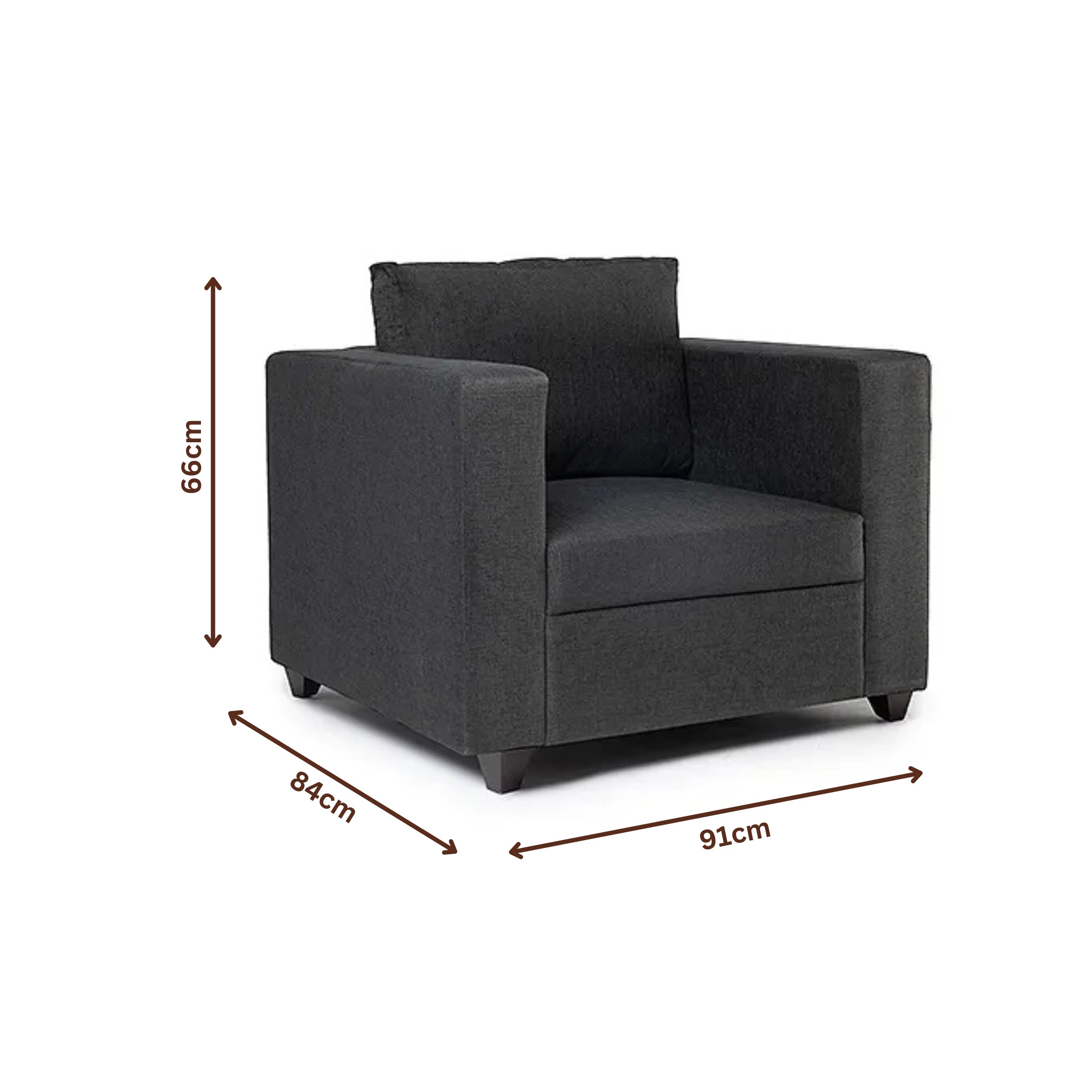 Agatti Fabric Sofa (Granite Grey)