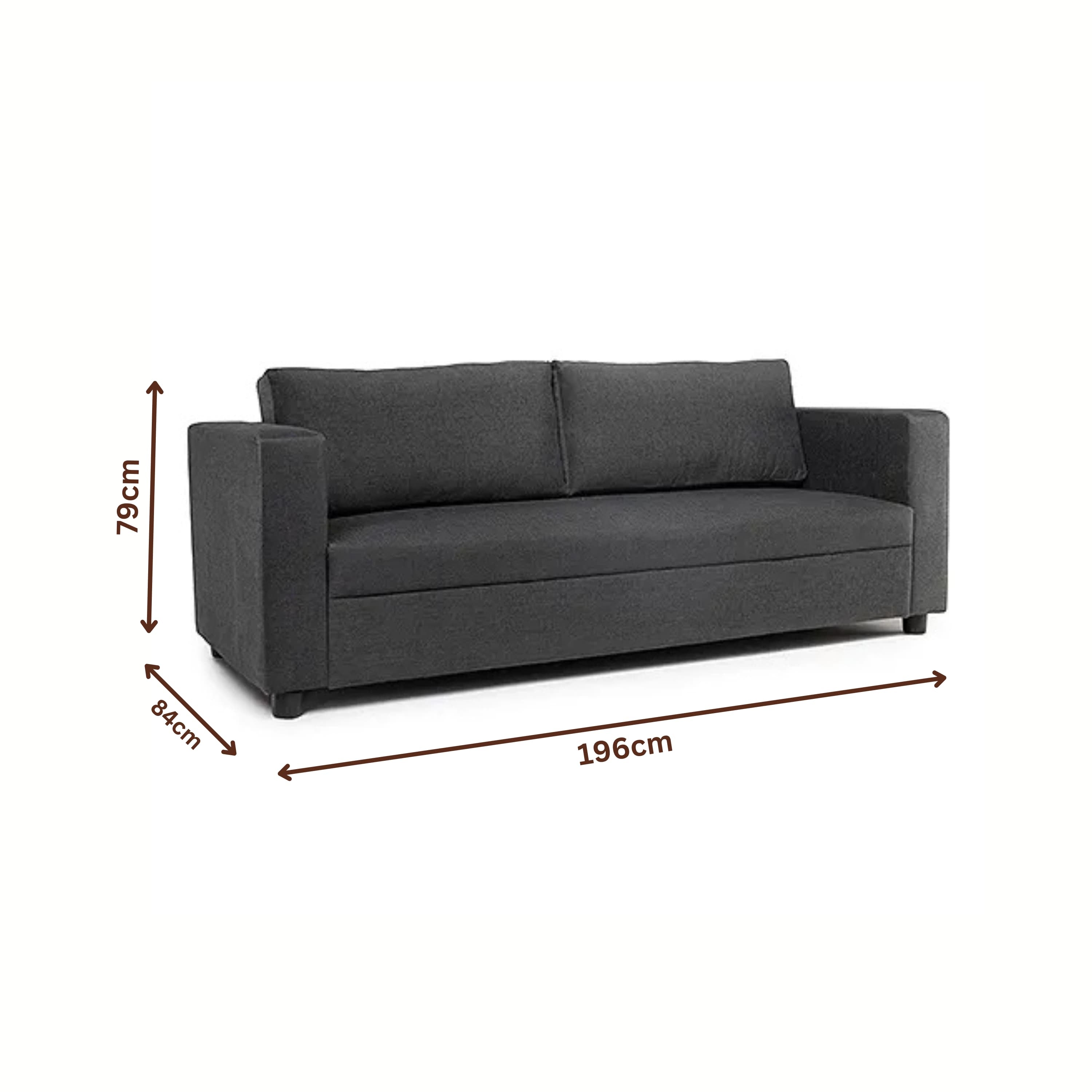 Agatti Fabric Sofa (Granite Grey)